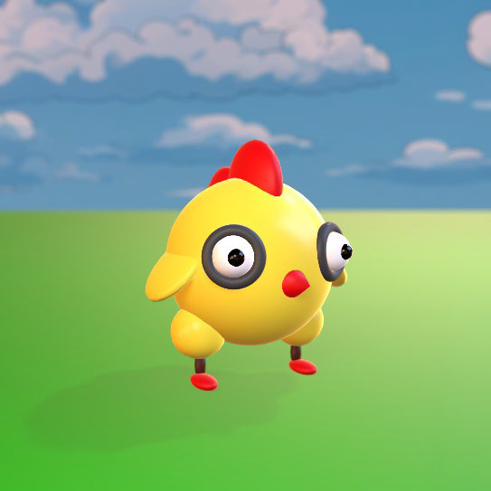 [3D-animation of a chicken]